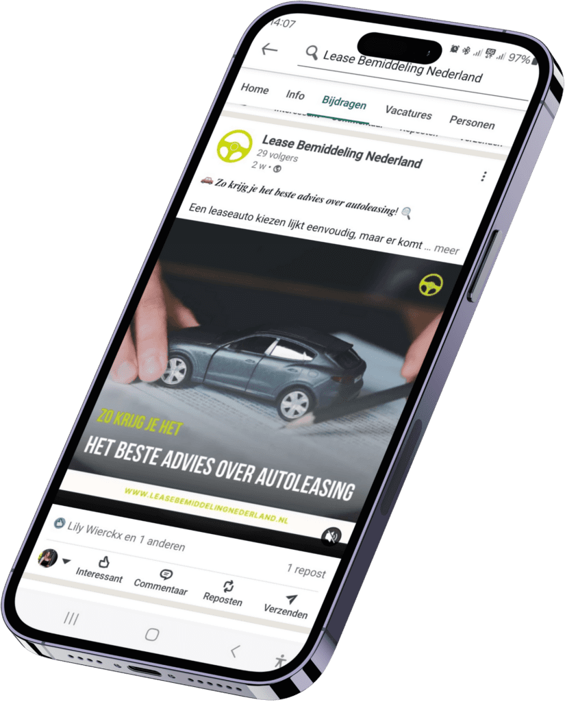 Telefoon LinkedIn Lease Bemiddeling Nederland